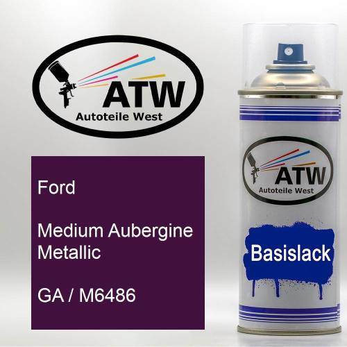 Ford, Medium Aubergine Metallic, GA / M6486: 400ml Sprühdose, von ATW Autoteile West.